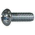 Midwest Fastener 1/4"-20 x 3/4 in Combination Phillips/Slotted Round Machine Screw, Zinc Plated Steel, 100 PK 07683